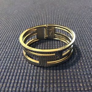 Silver geometric bracelet